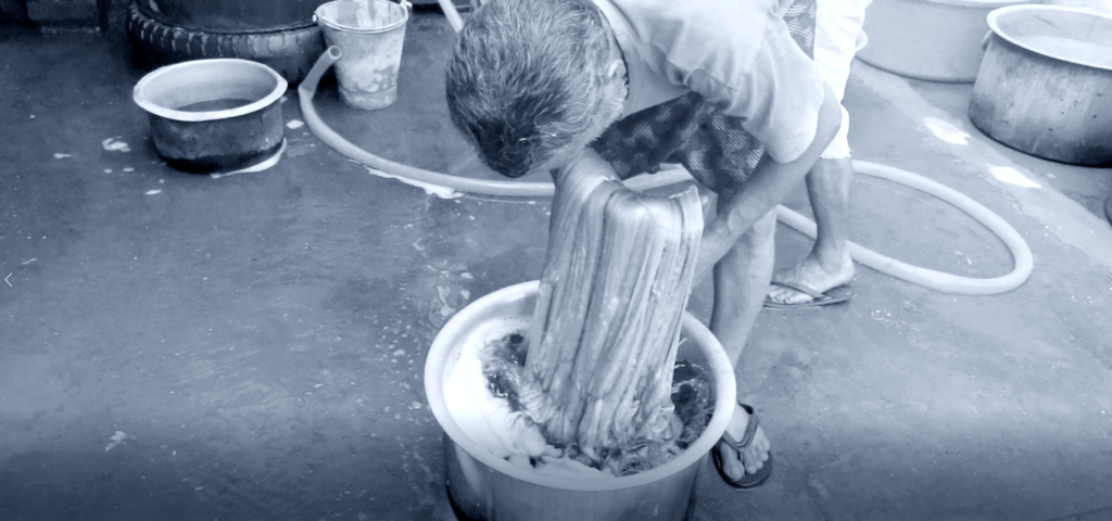 Saree Dying Process in Varanasi