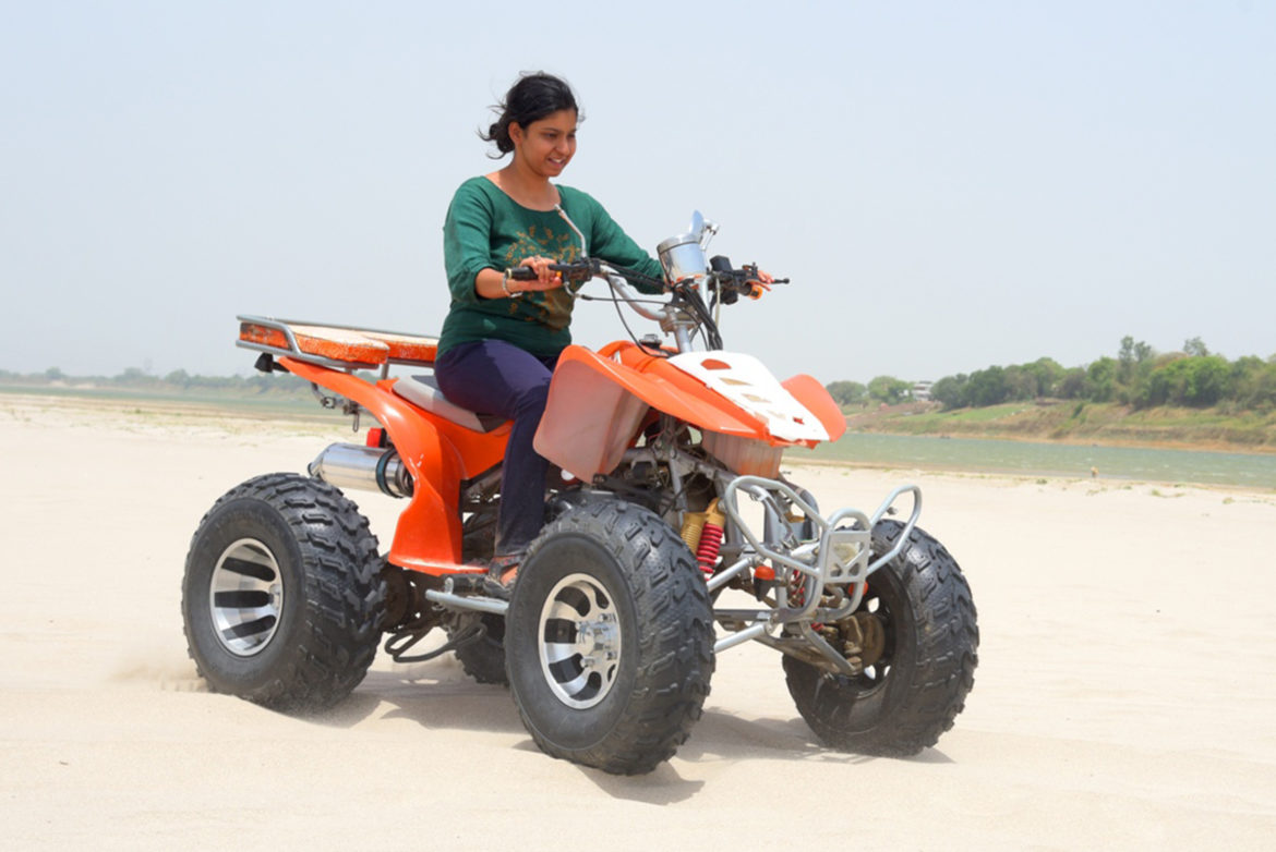 Dipiti Banerjee on Desert Bike