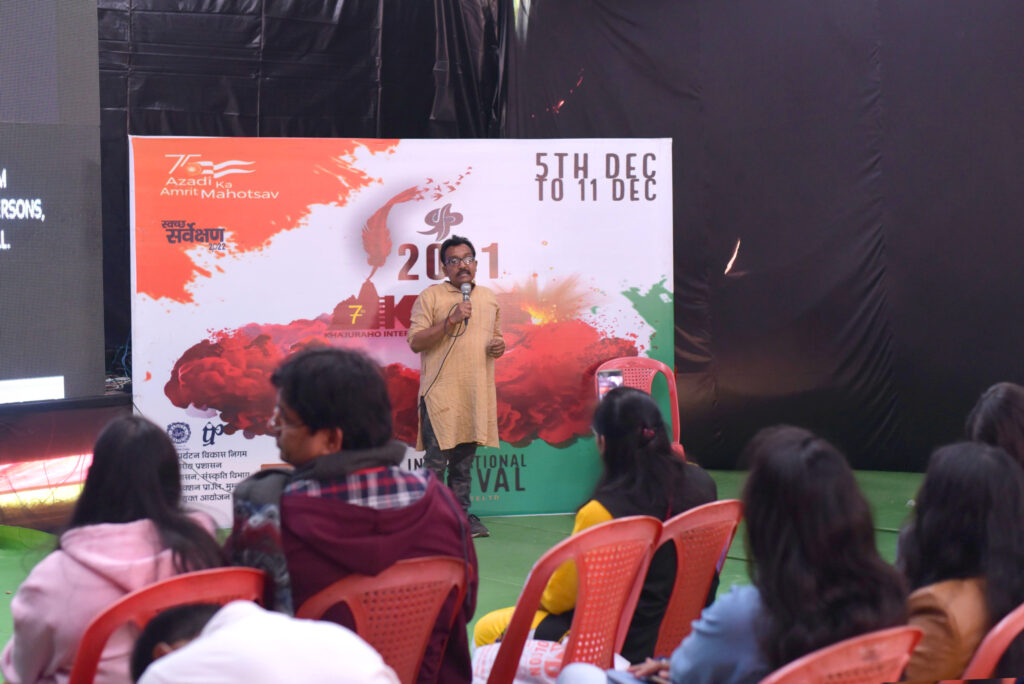 Film Director Sagar interacting with audience