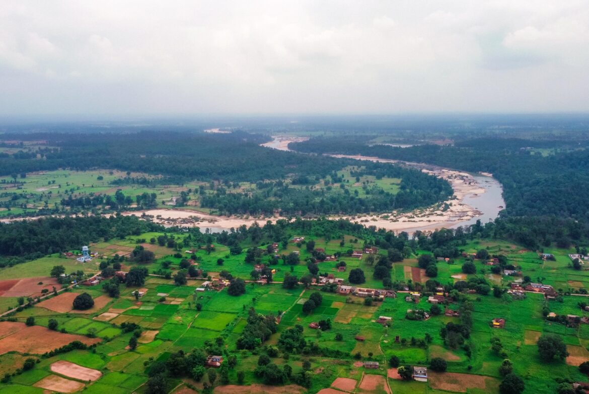 Drone View of Banas River